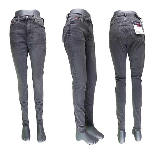 Damskie jeansy Tommy Jeans Sylvia High DW0DW14123 szare rurki - W31/L32 na Arena.pl