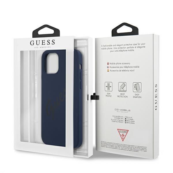 Guess GUHCP12LLSVSBL iPhone 12 Pro Max 6,7" niebieski/blue hardcase Script zdjęcie 8