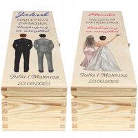 SKRZYNKI WINO PODZIĘKOWANIA DLA ŚWIADKA ŚWIADKOWEJ