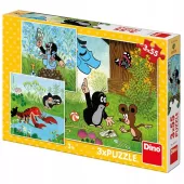 Krecik - 335257 Puzzle Krecik 3x55 elementów