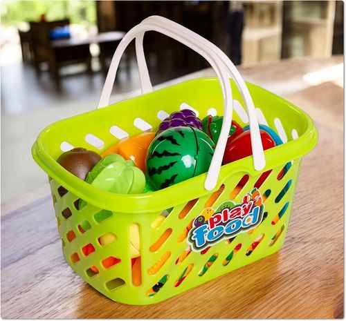 OWOCE WARZYWA DO KROJENIA na rzep zabawkowe jedzenie pizza + kosz na zakupy na Arena.pl