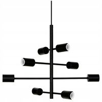 Lampa sufitowa żyrandol wisząca salonu kuchni czarna pokoju loft nowoczesna
