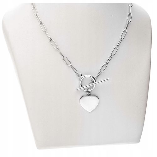Srebrny Naszyjnik 925 Łańcuch Serce Kółko Grawer na Arena.pl