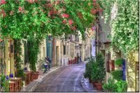 120CM 80CM OBRAZ ŚCIENNY GRECKA ULICZKA