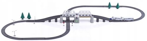 Kolejka Elektryczna Pociąg Ogromny Tor Tunel Podnoszony Most 366cm Wagony na Arena.pl