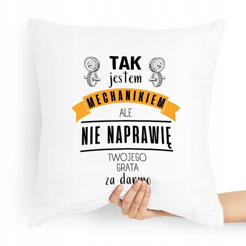Poduszka Prezent Dla Mechanika Jestem Mechanikiem Z Nadrukiem Ze Zdjęciem na Arena.pl