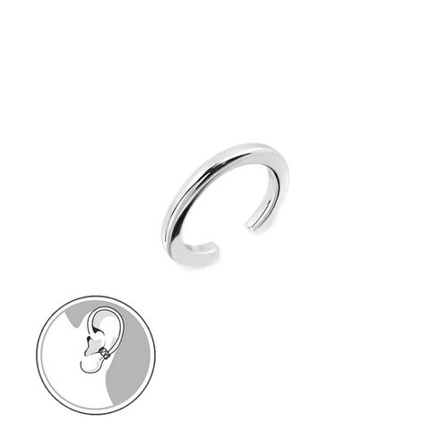 minimalistyczny srebrny mankiet do ucha na Arena.pl