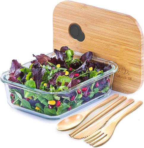 Pojemnik na Żywność Lunchbox Szklany + Sztućce na Arena.pl