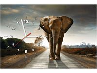 60CM 40CM ZEGAR OBRAZ SŁOŃ DRUK PŁÓTNO RAMA