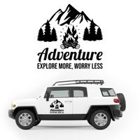 NAKLEJKA NA SAMOCHÓD adventure las KAMPER przyczepę kempingową camper 50 cm