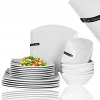 SERWIS OBIADOWY KPL TALERZY 6os. KWADRAT PORCELANA