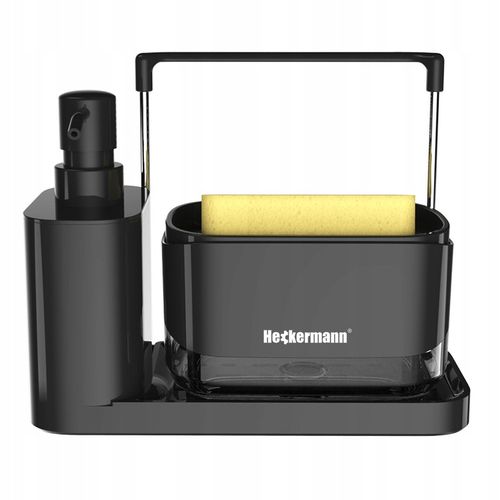 DOZOWNIK NA PŁYN DO MYCIA NACZYŃ MYDŁA POJEMNIK + GĄBKA ORGANIZER DO KUCHNI na Arena.pl