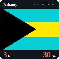 Karta eSIM Internet Bahamy 3 GB na 30 dni - bez rejestracji