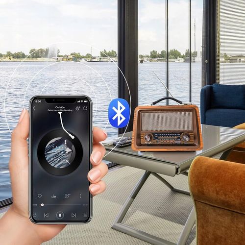 RETRO RADIO SIECIOWO BATRYJNE PRZENOŚNE BLUETOOTH AKUMULATOROWE FM AM na Arena.pl