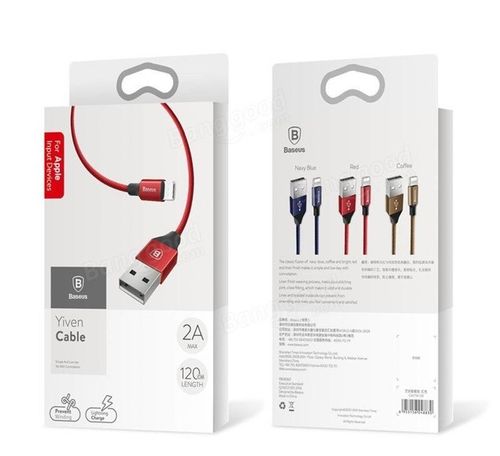 Kabel Baseus Yiven Lightning 180 cm 2A - czerwony na Arena.pl