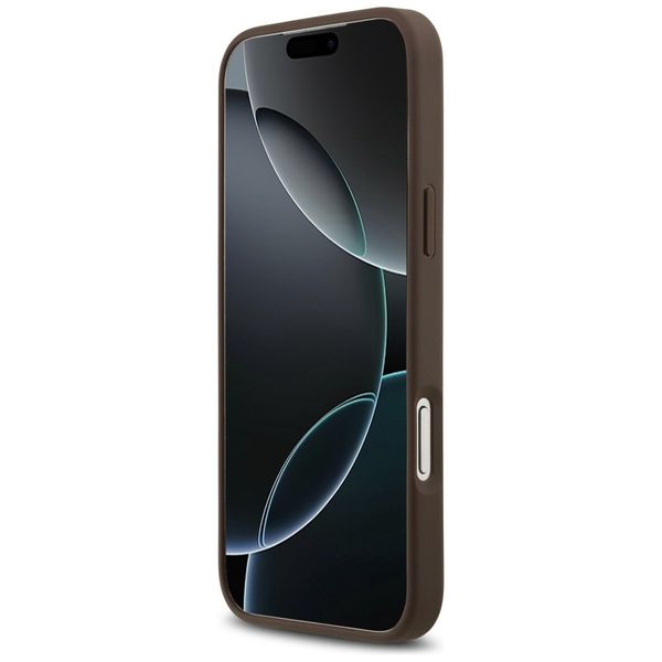 Etui Guess 4G Double Card Triangle do iPhone 17 Pro Max brązowy zdjęcie 5