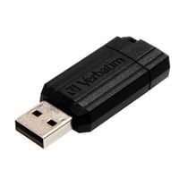 verbatim pendrive 128gb usb-a 2.0pinstripe czarny/black 49071