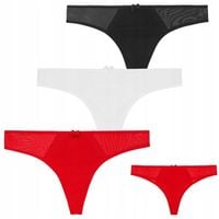 MORAJ Majtki Stringi Damskie Bawełniane Na Prezent 3-PAK Rozmiar - M