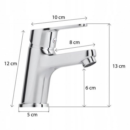 Bateria umywalkowa stojąca chrom srebrna kran do łazienki YOKA HOME na Arena.pl