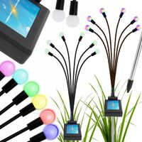 LAMPKI SOLARNE RGB LAMPA SOLARNA WBIJANE OGRODOWE KULKI LED DO OGRODU 2 szt