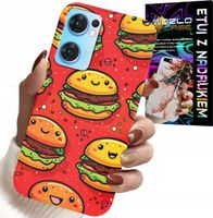ETUI DO OPPO RENO7 5G - SŁODKIE UŚMIECHNIĘTE BURGERY POKROWIEC