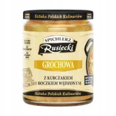 RUSIECKI ZUPA GROCHOWA 470G Z KURCZAKIEM I BOCZKIEM WĘDZONYM SŁOIK