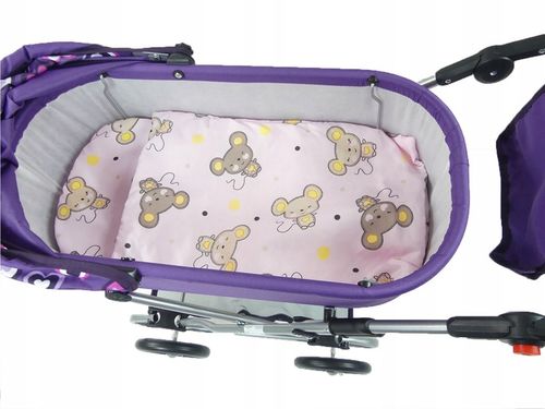 WÓZEK DUŻY DLA LALEK GŁĘBOKI + Pościel+Torebka PL na Arena.pl