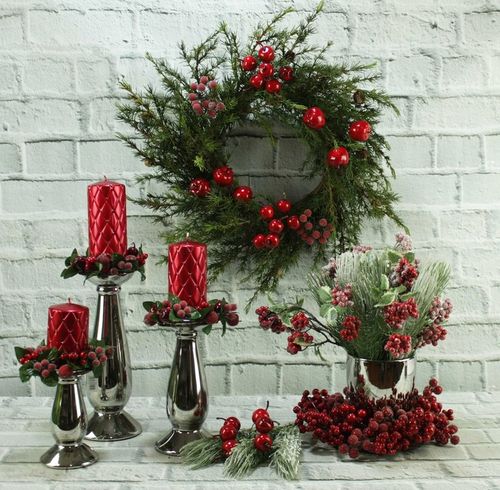 Wianek świąteczny wieniec stroik na stół drzwi Ø30 DEcodomi na Arena.pl