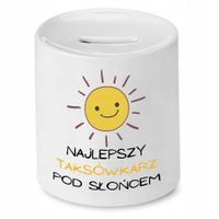 Skarbonka Dla Taksówkarza Najlepszy Pod Słońcem Z Nadrukiem Ze Zdjęciem