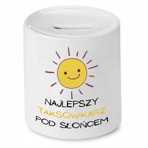 Skarbonka Dla Taksówkarza Najlepszy Pod Słońcem Z Nadrukiem Ze Zdjęciem na Arena.pl