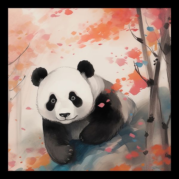 Plakat 20x20cm Panda wśród Klonów zdjęcie 2