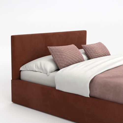 ŁÓŻKO TAPICEROWANE DO SYPIALNI 180x200 ŁÓŻKO PODWÓJNE Z POJEMNIKIEM MIODOWE na Arena.pl