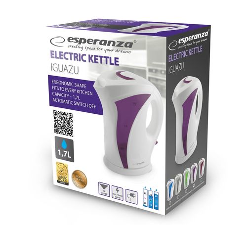 EKK018V CZAJNIK ELEKTRYCZNY IGUAZU 1.7 L BIAŁO-FIOLETOWY na Arena.pl