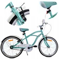 ROWER DLA DZIEWCZYNKI 20 CALI ROWEREK DZIECIĘCY MIĘTOWY BŁOTNIKI ODBLASKI