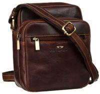 pojemna, skórzana torba męska z kieszeniami — peterson