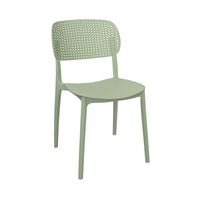 Krzesło ogrodowe ażurowe zielone – sztaplowane, odporne, na balkon i taras 157GR