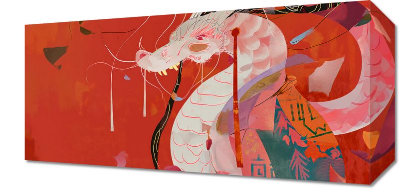 Obraz 40x20cm Orientacyjny Smok zdjęcie 1