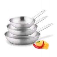 Zestaw PATELNI Indukcja Gastronomiczne STALOWE Starke Pro Gastro 20/24/28cm