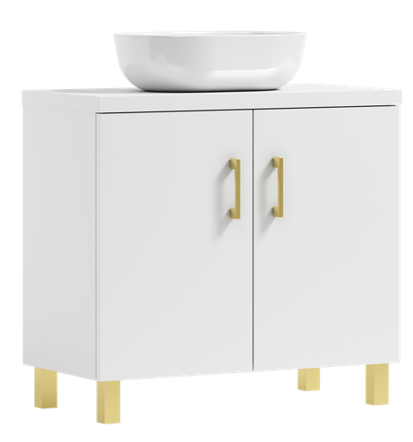 ZESTAW  MEBLI  LAZIENKOWYCH 60 szafka umywalka słupek w. (GOLD) + BLANCO na Arena.pl