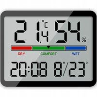 Stacja Pogodowa Termometr POKOJOWY ZEGAR LCD Stacja pogody wewnętrzna