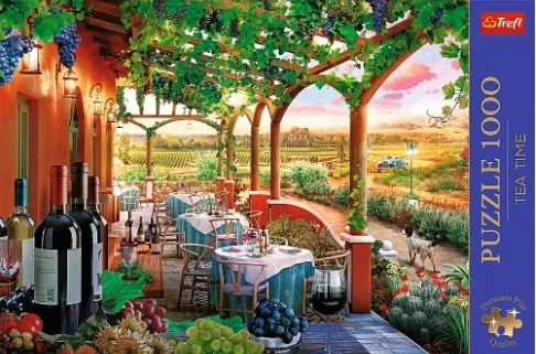 Puzzle 1000 elementów. Premium Plus Quality. Tea Time. Włoska Winnica na Arena.pl