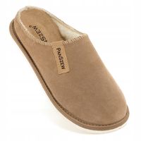 Ciepłe Kapcie Damskie Skórzane Bambosze Góralskie Wełniane 36-41