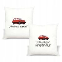 Poduszka z nadrukiem PREZENT MAŁY ALE WARIAT