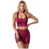 DAMSKI STRÓJ DO ĆWICZEŃ NA SIŁOWNIE KOMPLET SPORTOWY STANIK SPODENKI JOGA
