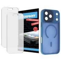 2x folia ochronna do iphone 17 pro max matowa + magsafe etui niebieskie tpu