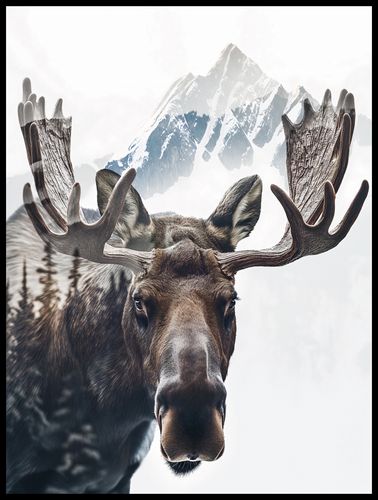 Plakat 60x80cm Łoś Duch Lasu na Arena.pl