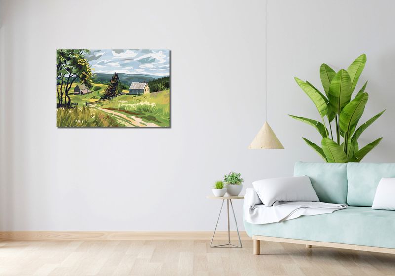 Obraz 90x60cm Bujna Wieś zdjęcie 2