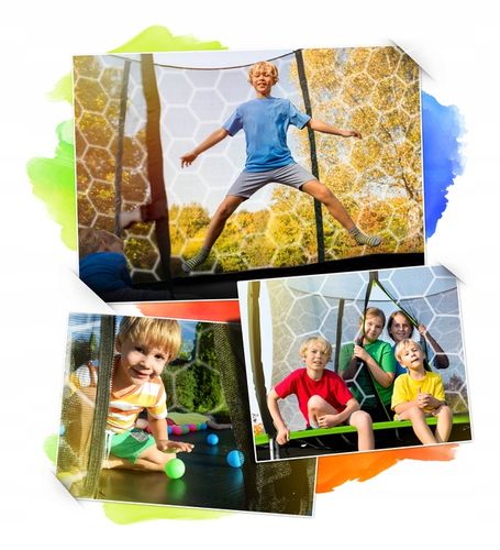 TRAMPOLINA OGRODOWA DLA DZIECI 252cm 8ft PREMIUM na Arena.pl