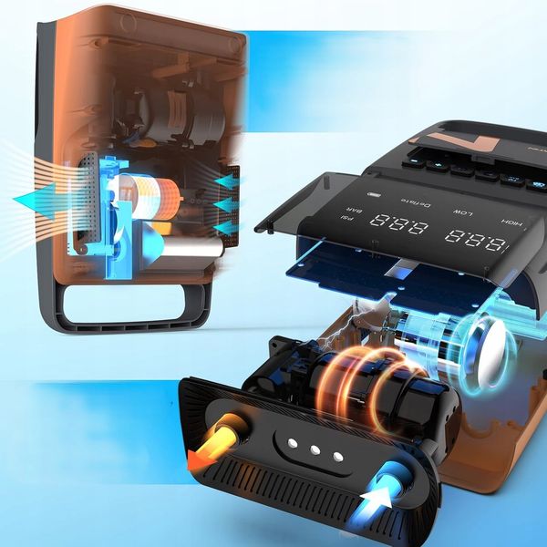 Pompka Elektryczna Do Deski Sup Pontonu Kajaku 16Psi 12V Lcd Do Pompowania zdjęcie 8