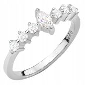 DELIKATNY SREBRNY PIERŚCIONEK 925 Cyrkonie r.9